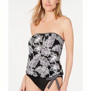Island Escape Palm Beach Printed Tankini Top 8/ 10